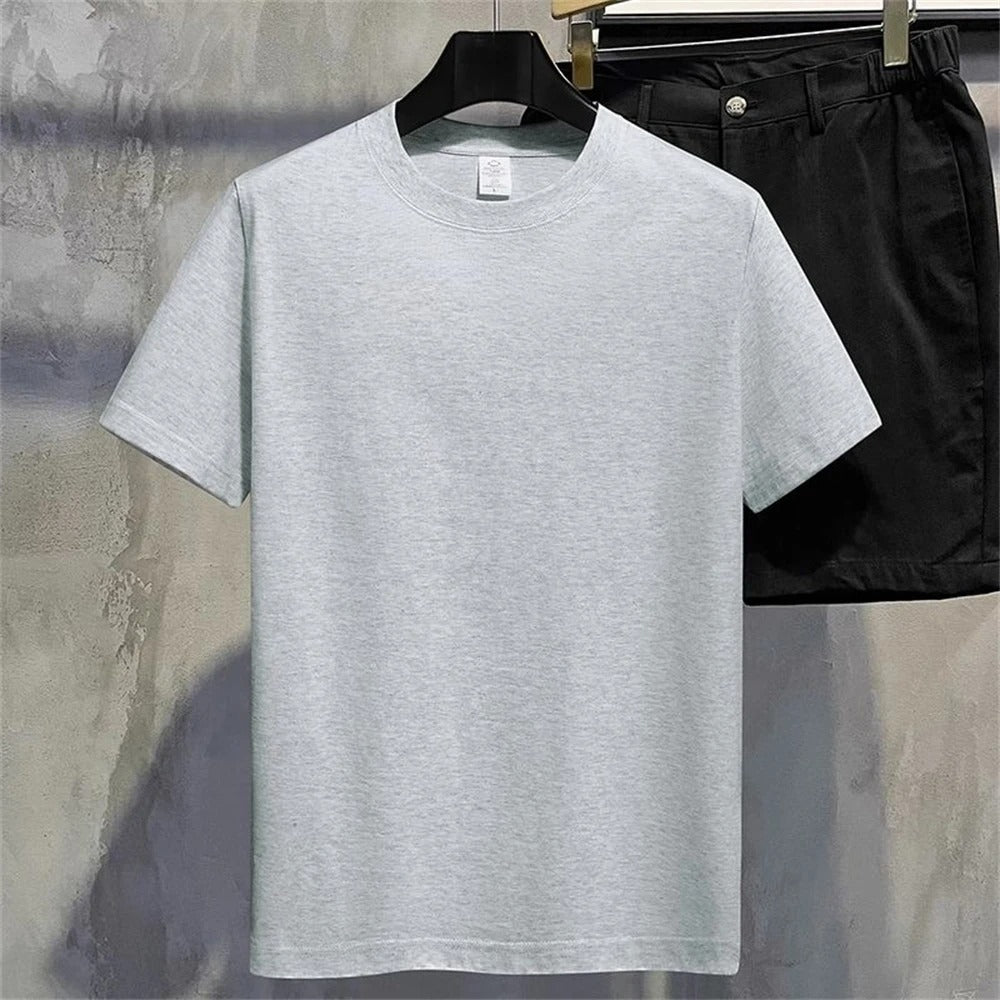 Men's Solid Color Cotton T-Shirt