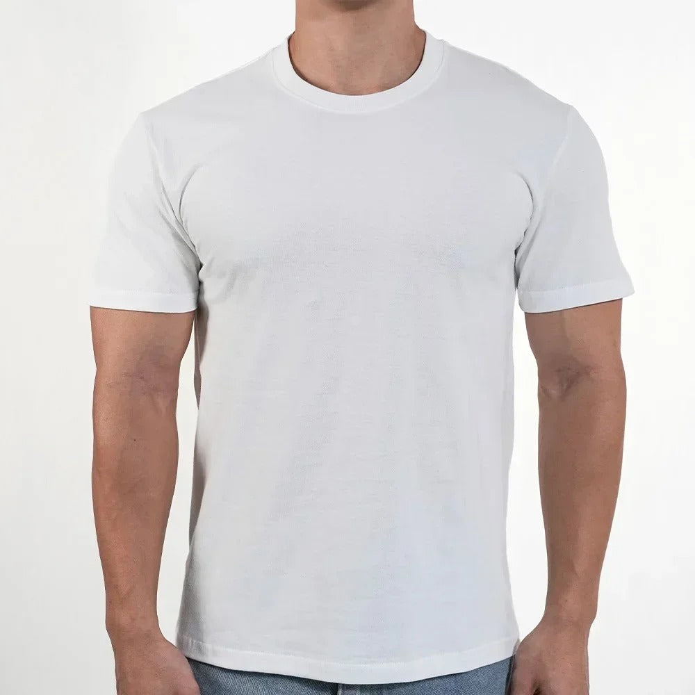 Men’s Solid Color Cotton T-Shirt Breathable
