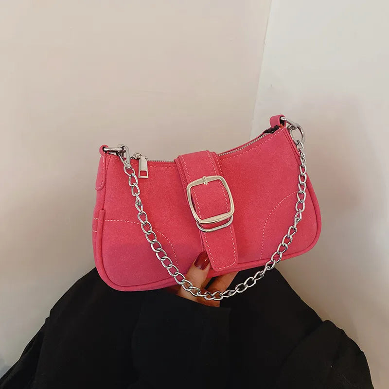 Women Fashion Solid Color Foreign Style Shoulder Bag