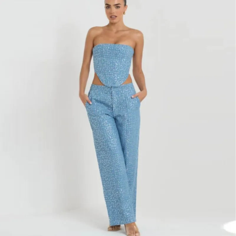 Casual Sequin Jeans