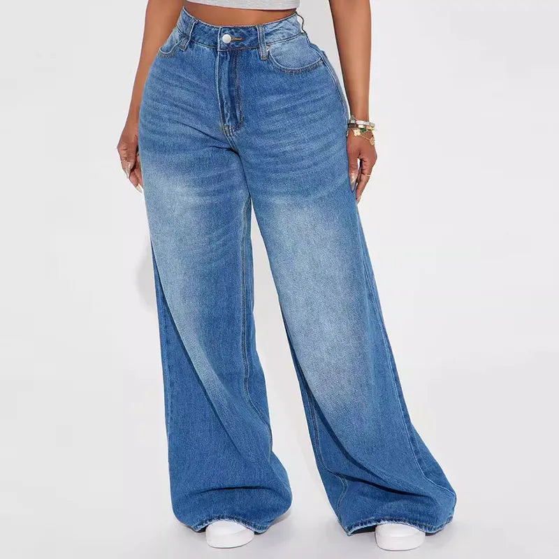 Wide-Leg Baggy Jeans