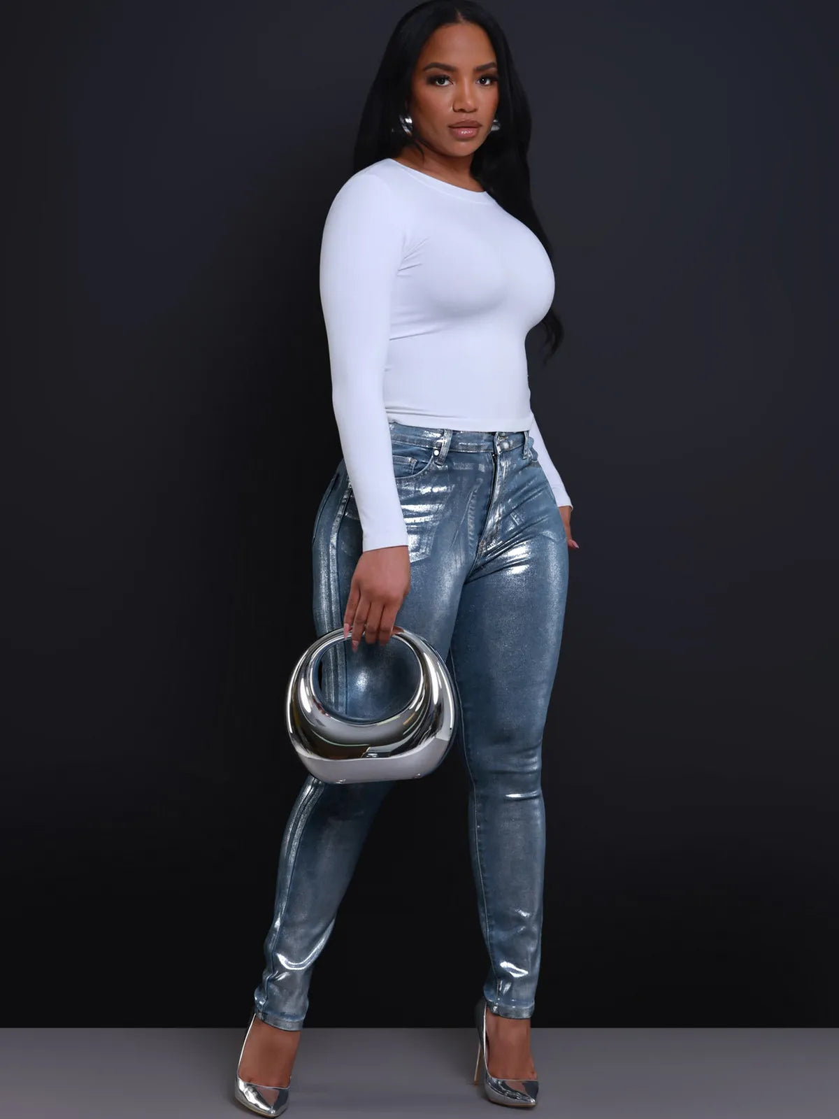 Sexy Bronzing Tight Stretch Jeans