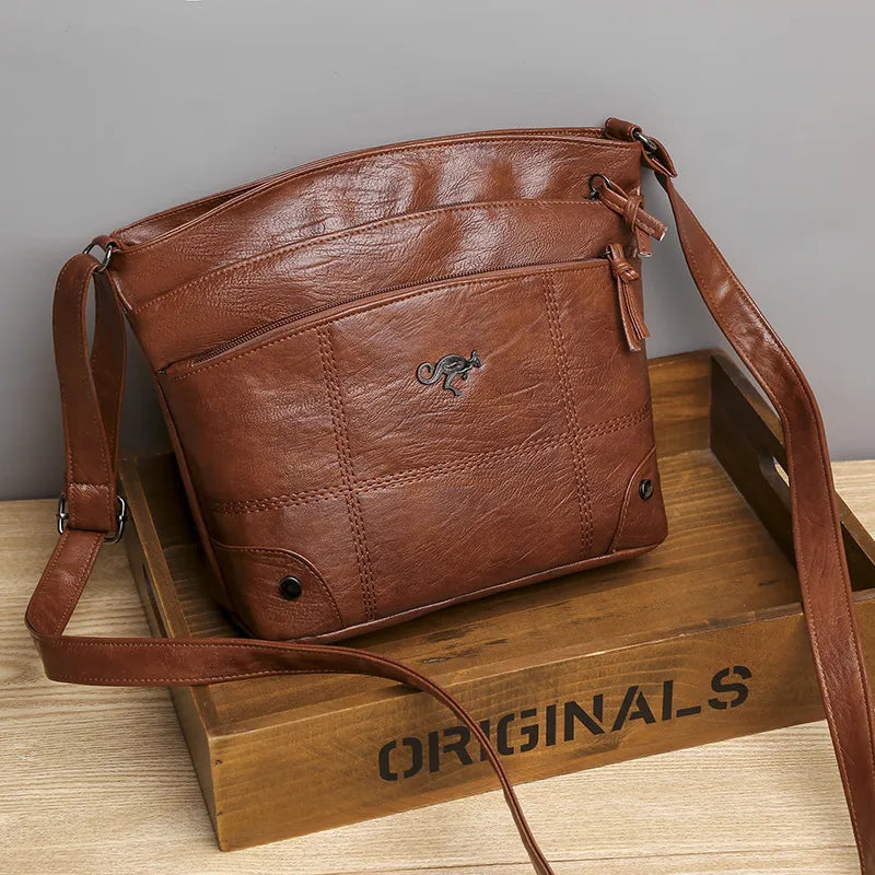 Solid Color Large Capacity Shoulder Handle Tote Bag