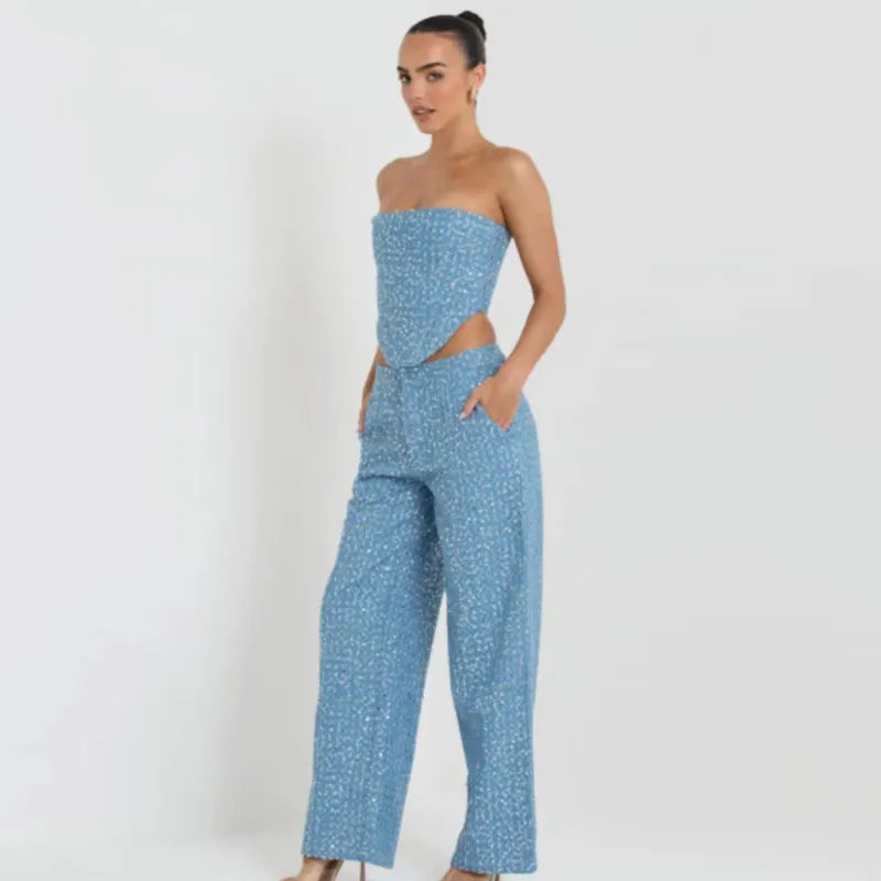 Casual Sequin Jeans