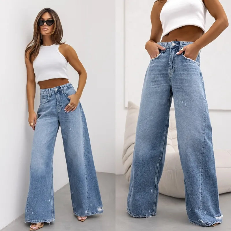 Retro Loose Wide Leg Jeans