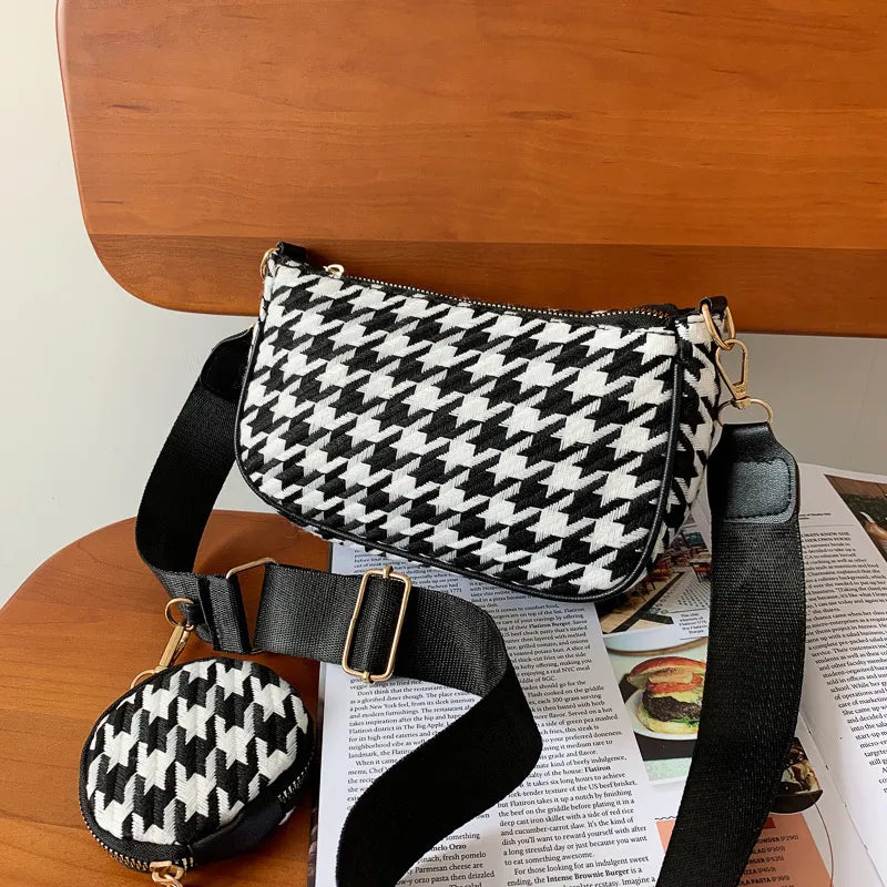 Color Blocking Large Capacity Hobo Shoulder Handle Bag