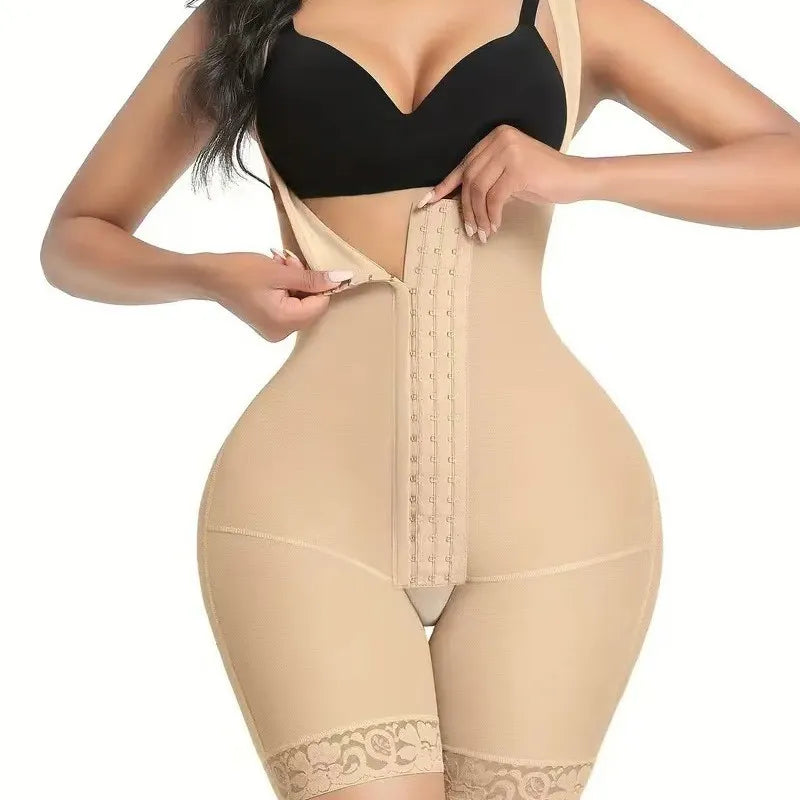 Women Fashion Solid Color Tight Hip-Lifting Shaping Rompers
