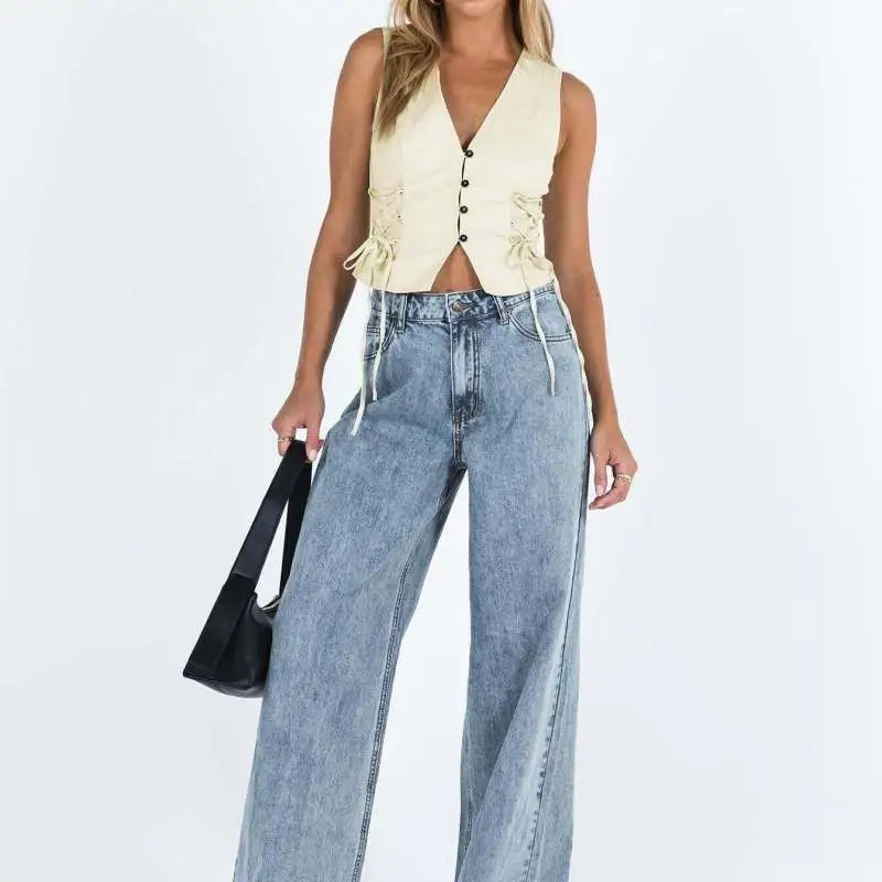 Casual Loose Wide-Leg Jeans