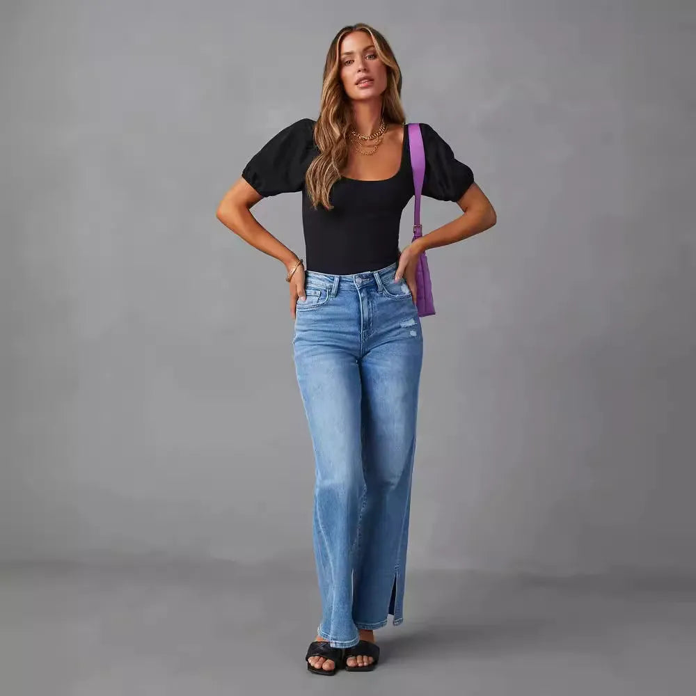 Split Loose Jeans