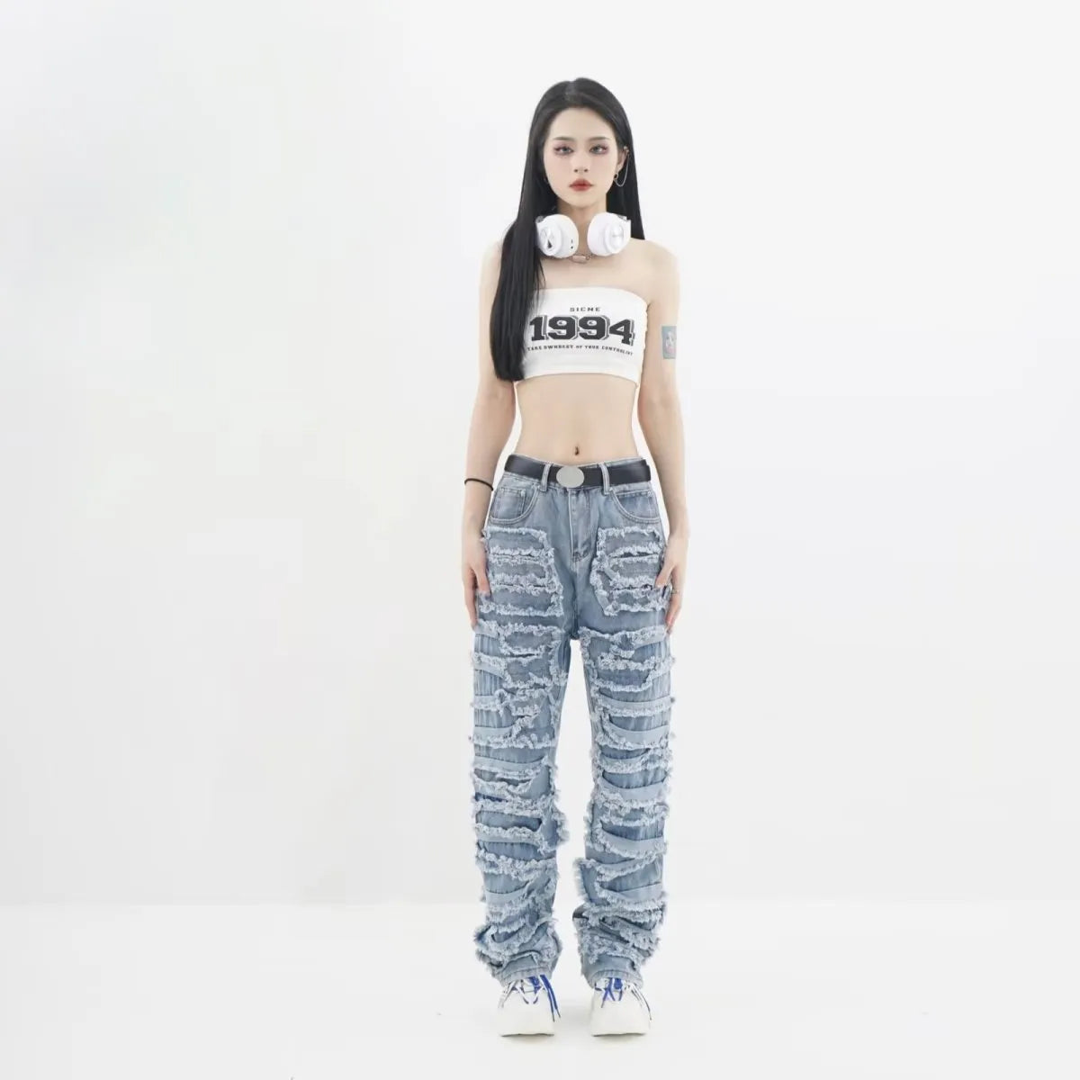 Retro Ripped Jeans