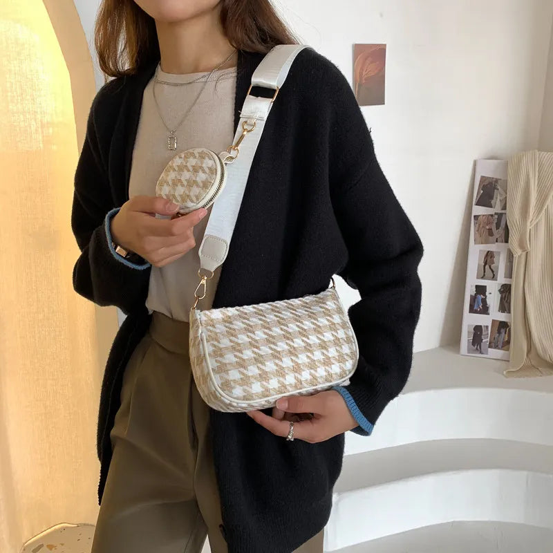 Color Blocking Large Capacity Hobo Shoulder Handle Bag