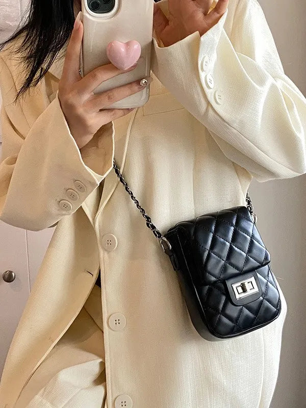Summer Rhomboid Embroidery Mini Crossbody Bag