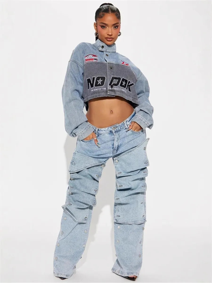 Detachable Straight Jeans