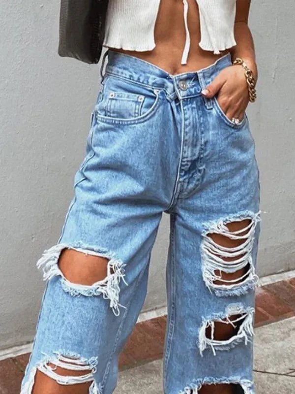 Casual Loose Ripped Jeans