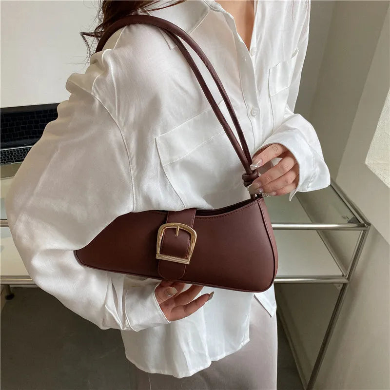 Women'S Fashion Solid Color Underarm Bag