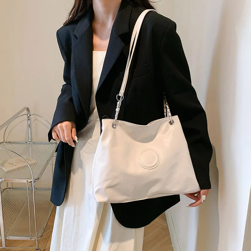 Large Capacity PU Shoulder Bag