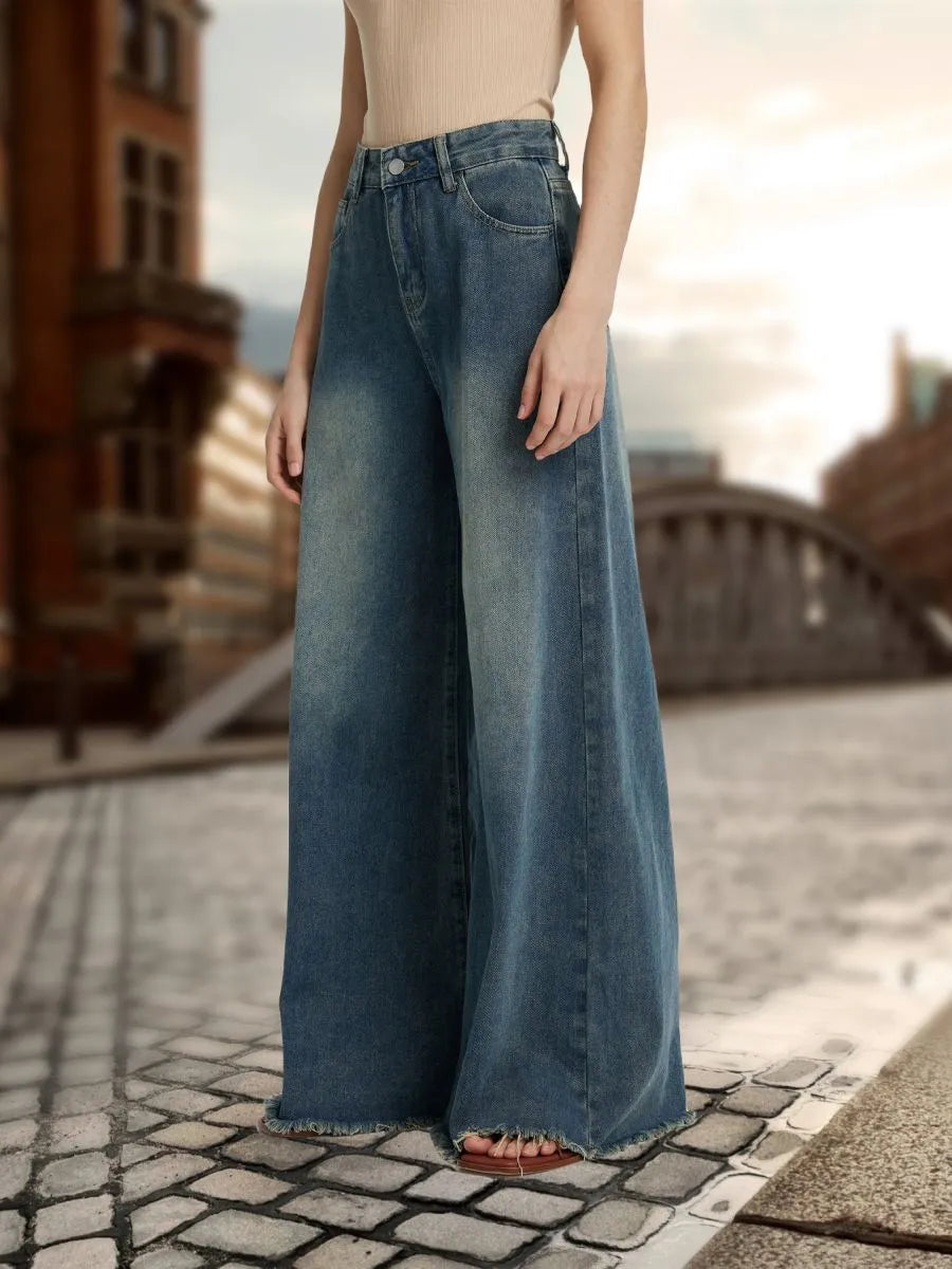 Loose Retro Wide Leg Jeans