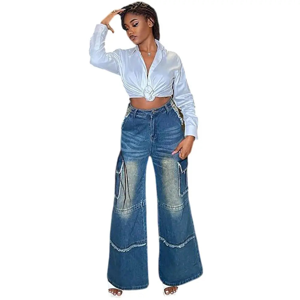 Vintage Straight Leg Wide-Leg Jeans