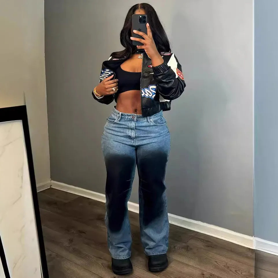Loose Straight-Leg Jeans