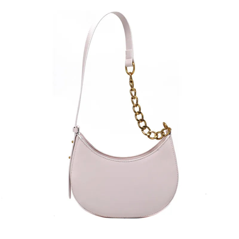 Women Fashion Casual PU Zipper Shoulder Underarm Bag