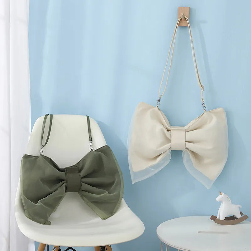 Women'S Fashion Design Bow Canvas Shoulder Bag