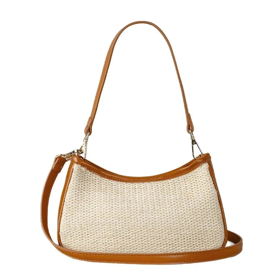 Women Fashion Casual Handmade Woven Beach Shoulder Bag