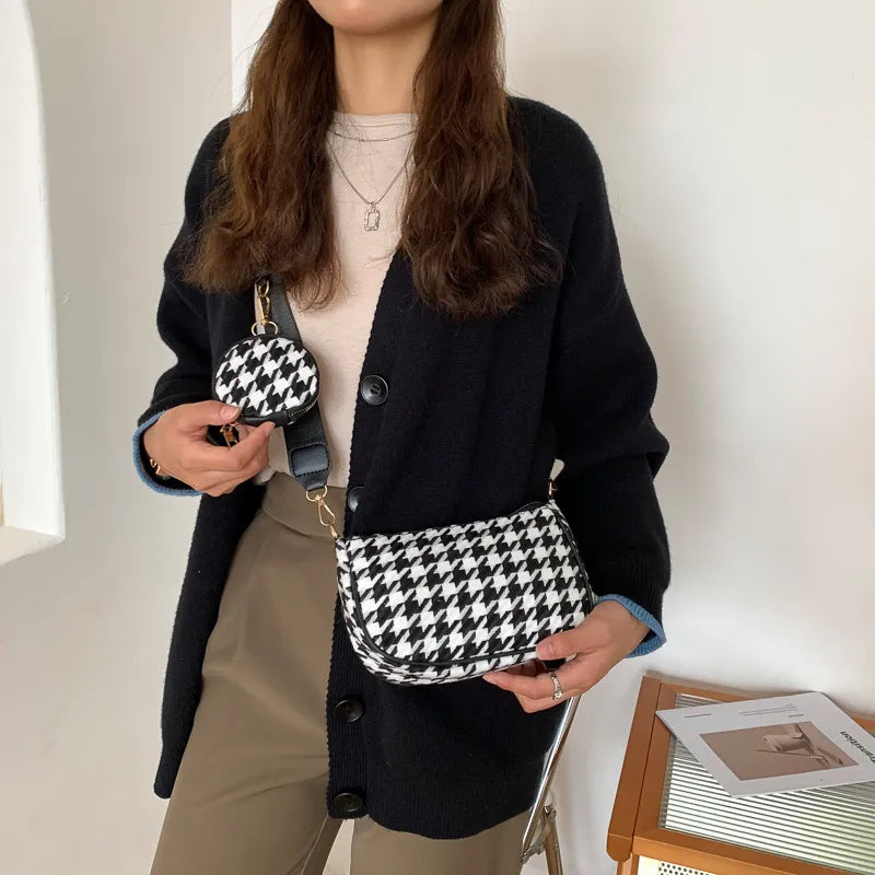 Color Blocking Large Capacity Hobo Shoulder Handle Bag