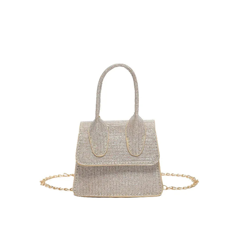 Fashion Solid Color Chain Mini Crossbody Bag