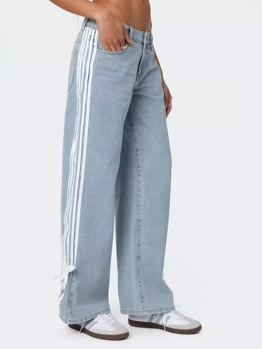 Loose Side Stripe Jeans