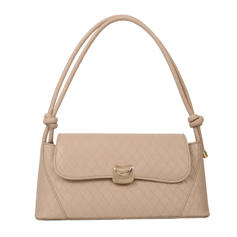 Rhomboid Flap-On PU Shoulder Underarm Bag