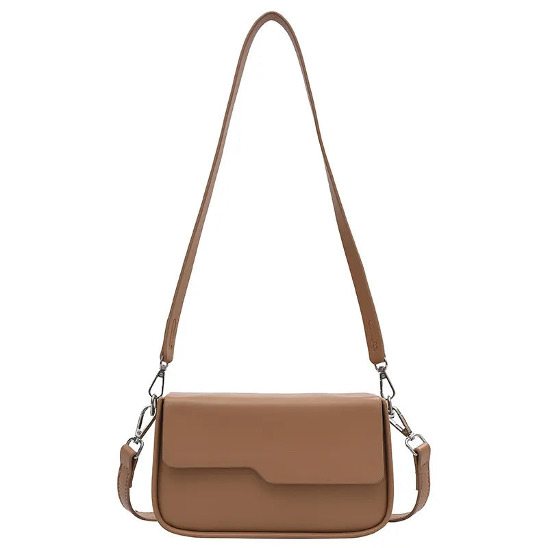 Women Casual Design Solid Color Large Capacity Square Shoulder Handle Bag