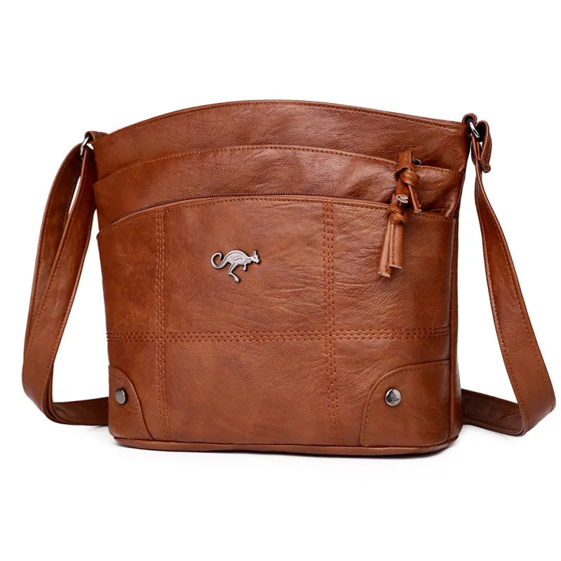 Solid Color Large Capacity Shoulder Handle Tote Bag