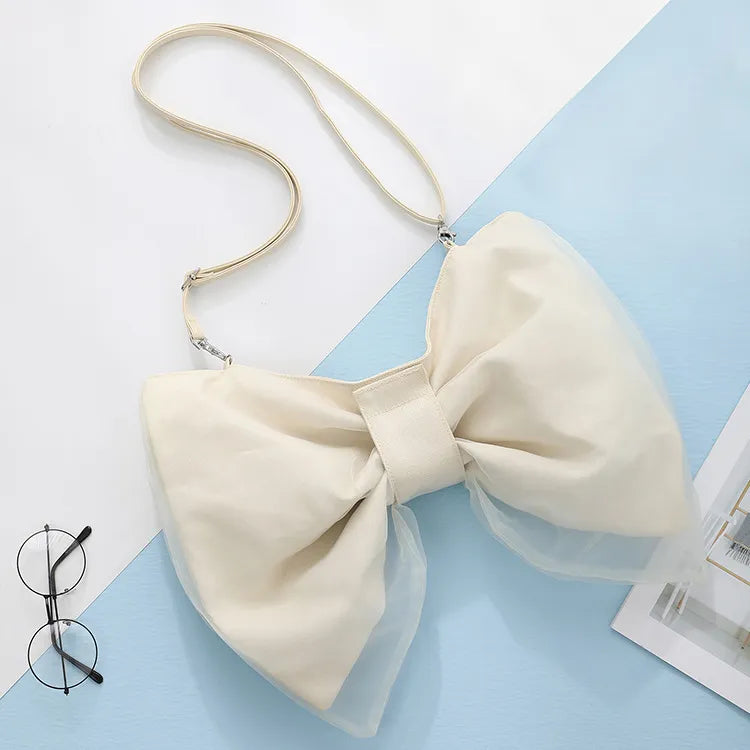 Women'S Fashion Design Bow Canvas Shoulder Bag