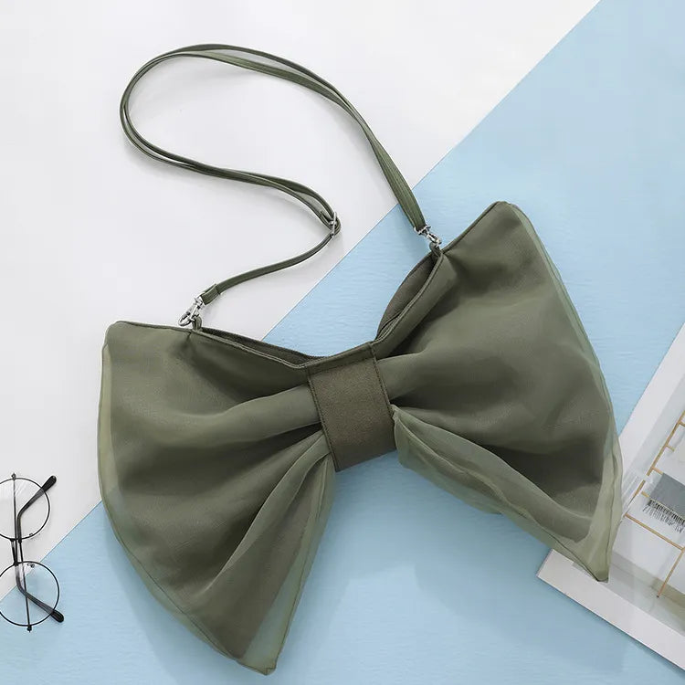 Women'S Fashion Design Bow Canvas Shoulder Bag