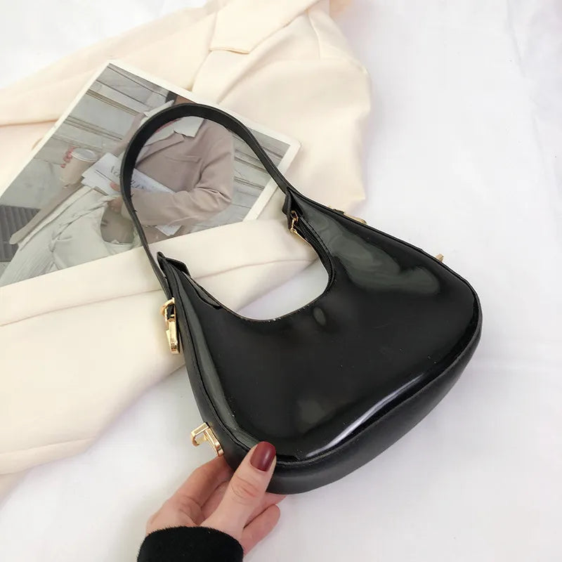 Women Fashion Popular Retro Transparent Clear Jelly Shoulder Bag