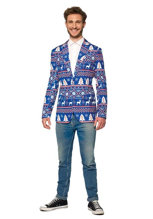 Suitmeister Christmas Blue Nordic Blazer for Men