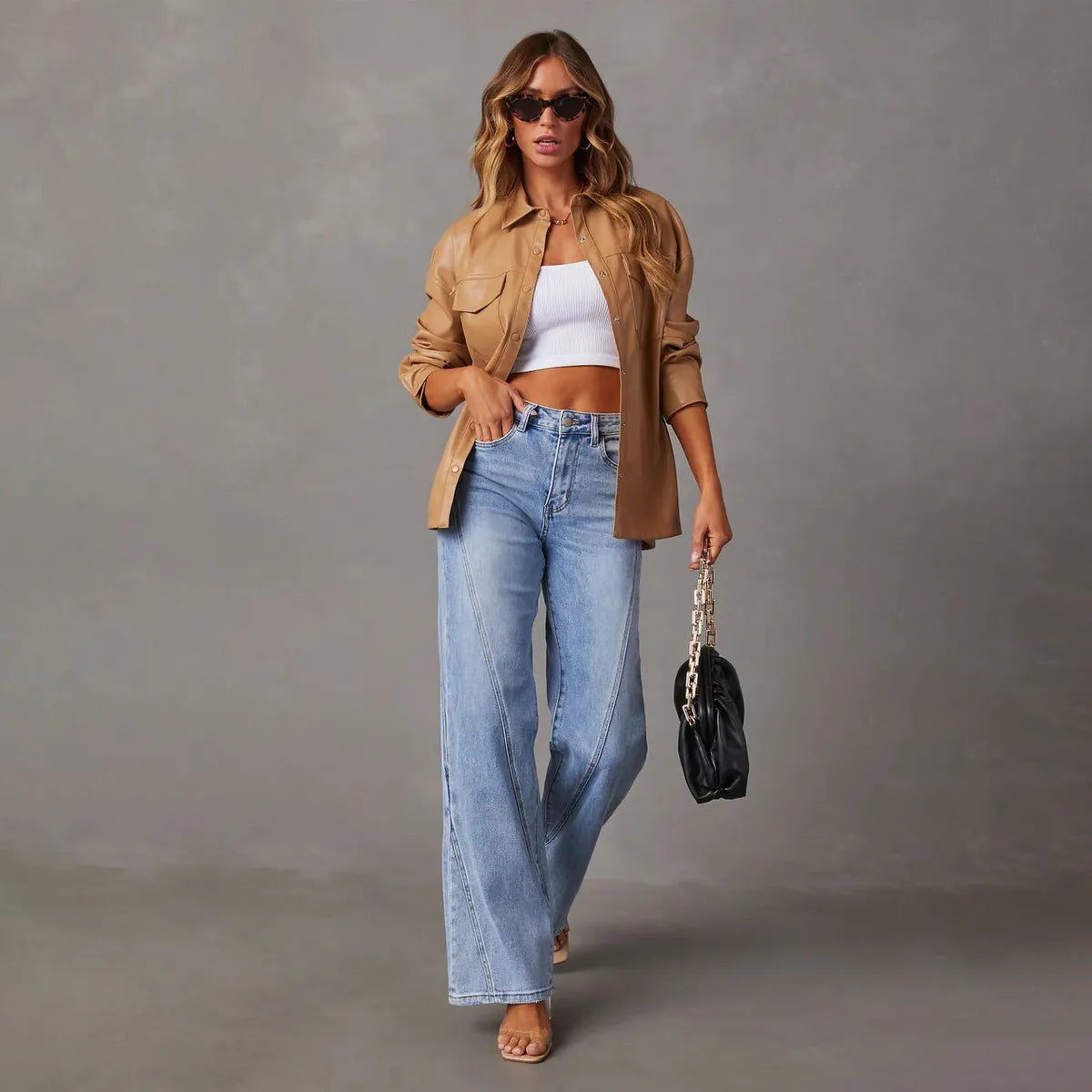 Casual High Waist Loose Jeans
