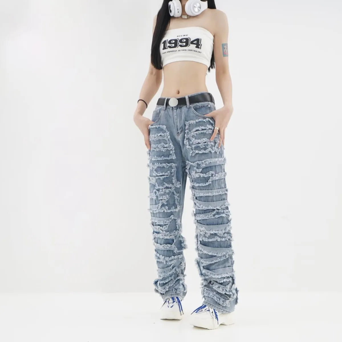 Retro Ripped Jeans
