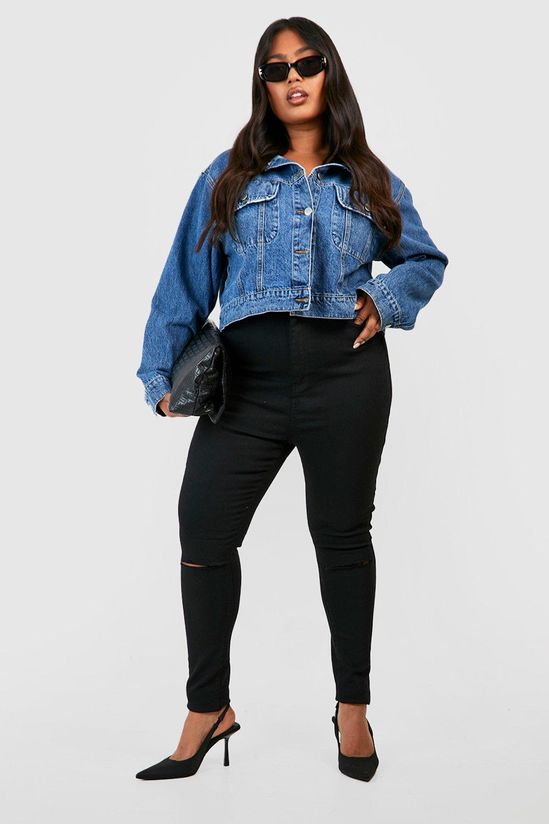 Plus Rip Knee Skinny Jegging