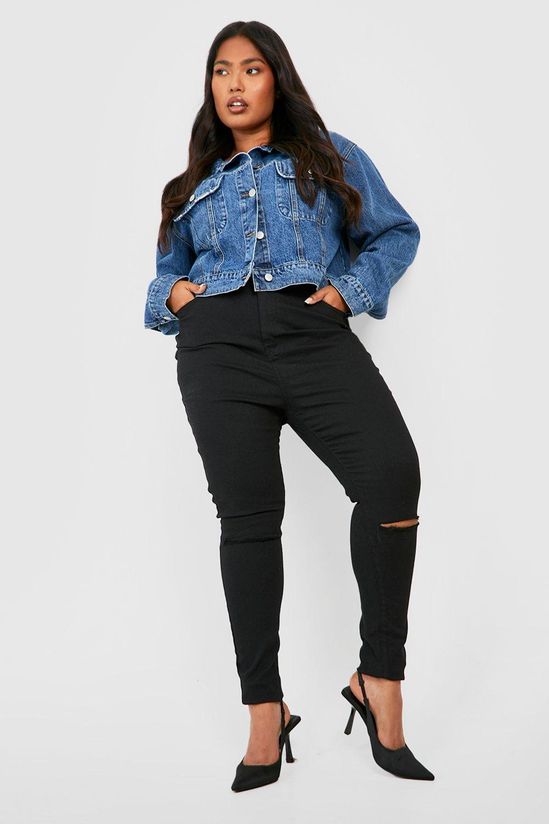 Plus Rip Knee Skinny Jegging