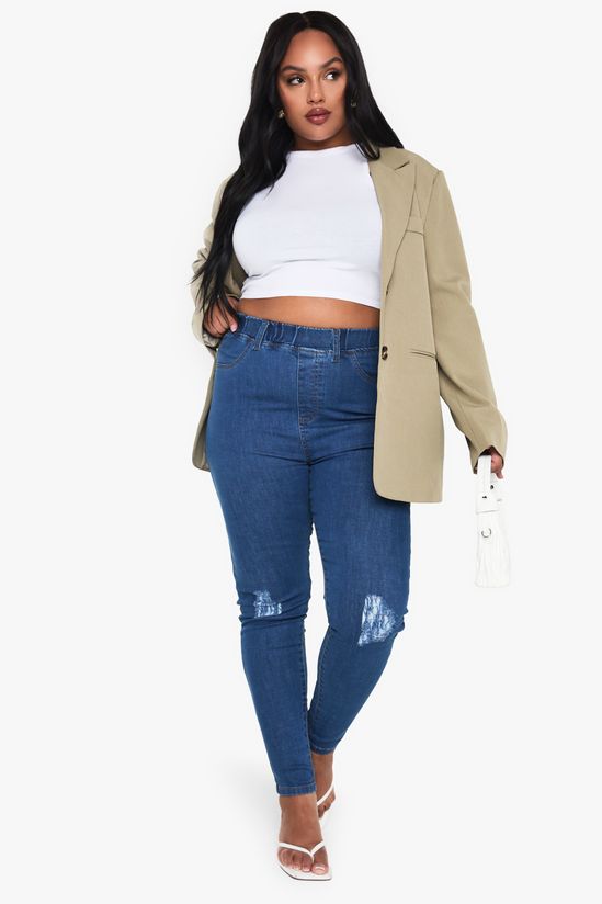 Plus Rip Knee Skinny Jegging
