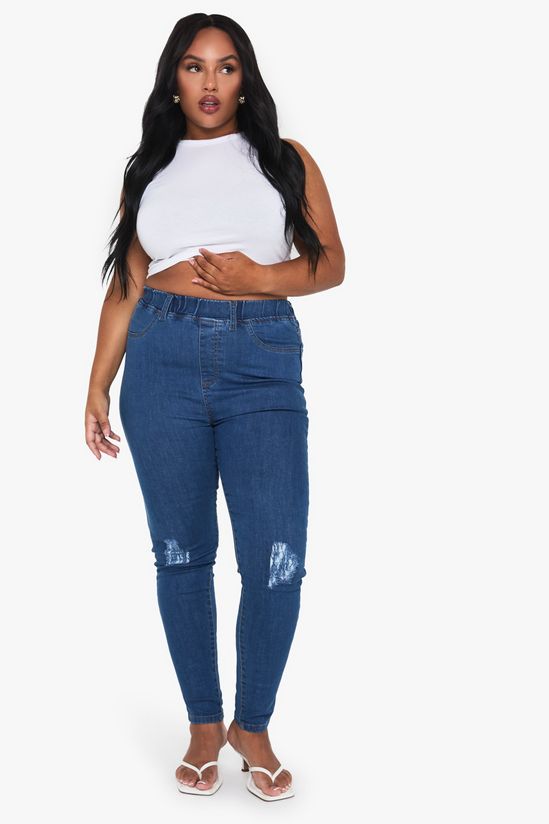 Plus Rip Knee Skinny Jegging