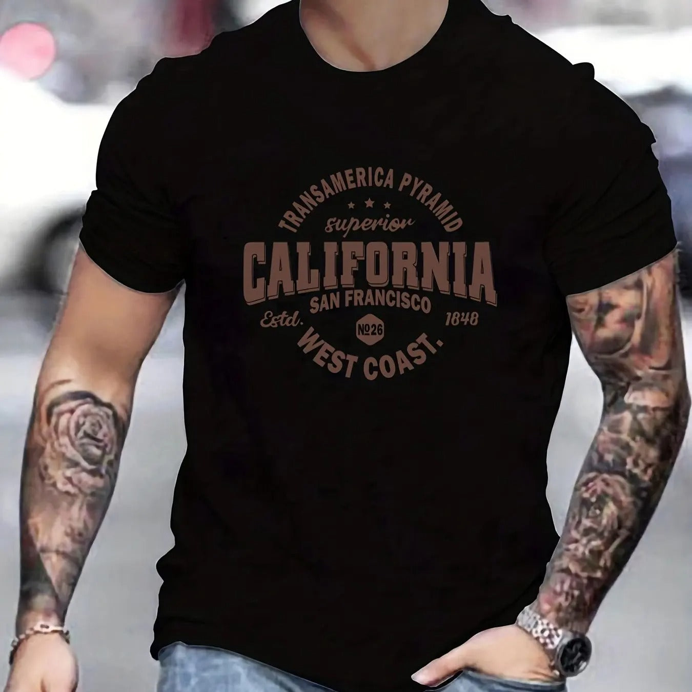 Men’s California West Coast Print T-Shirt