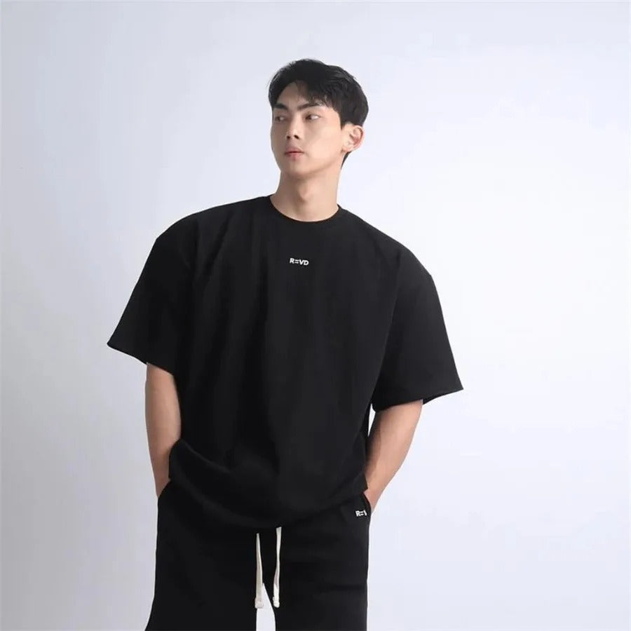 Men’s Oversized Hip Hop Fitness T-Shirt
