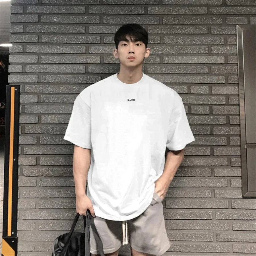 Men’s Oversized Hip Hop Fitness T-Shirt