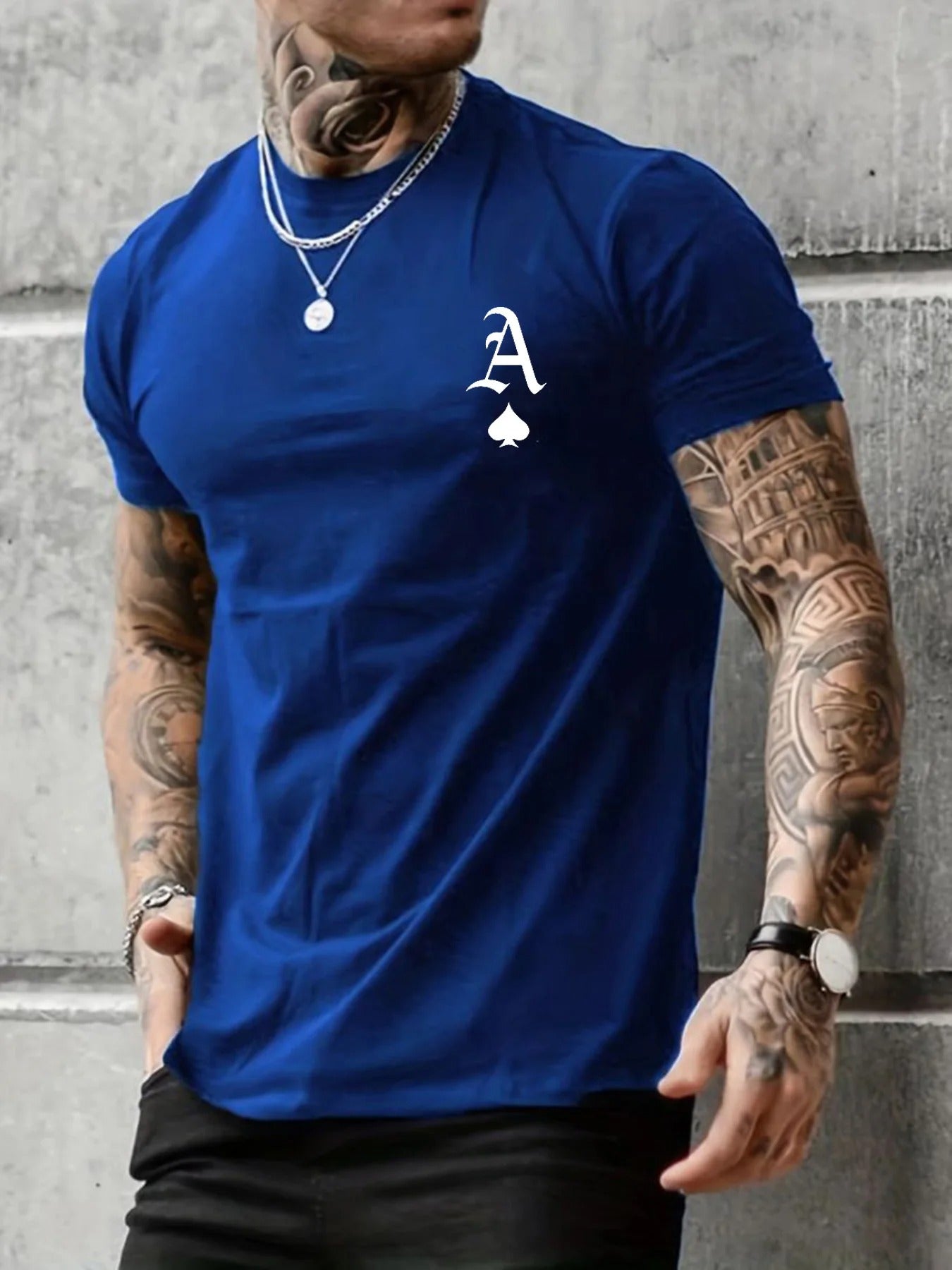 Men’s A-Letter Print Loose Fit T-Shirt