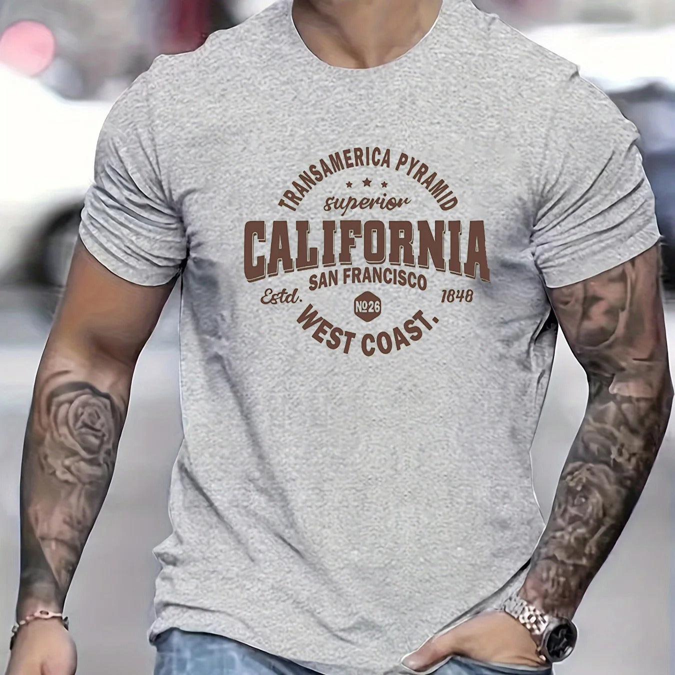 Men’s California West Coast Print T-Shirt