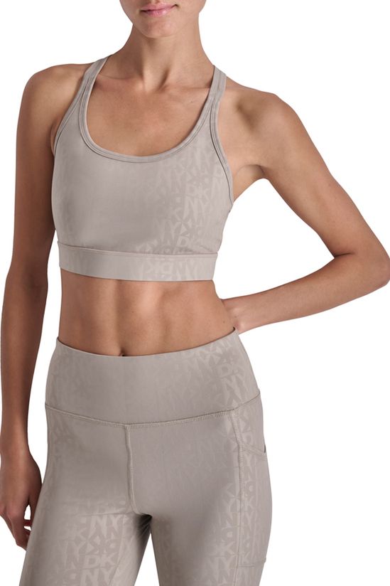Logo Keyhole Bra Driftwood